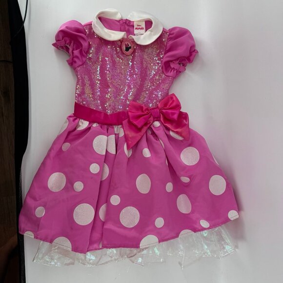 Disney Junior MINNIE MOUSE PINK DRESS Size 4-6 - Picture 1 of 4